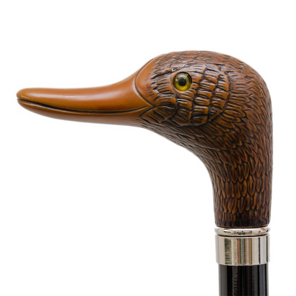 Striped Umbrella with Duck Handle – Handmade Italian Luxury