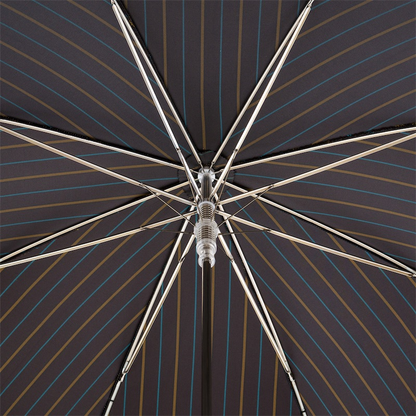 Striped Umbrella with Dog Handle, Automatic, Handmade in Italy