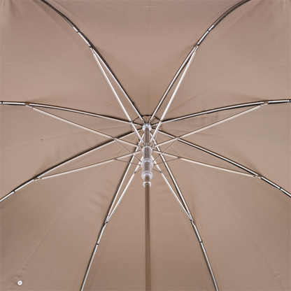 Bicolor Gent Automatic Umbrella with Whangee Handle, Handmade in Italy