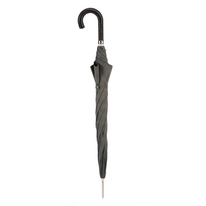 Milford Umbrella with Braided Leather Handle – Handmade in Italy