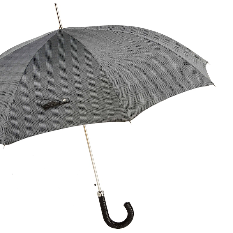 Milford Umbrella with Braided Leather Handle – Handmade in Italy