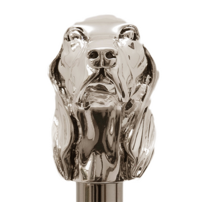 Luxury Dog Umbrella with Silver Handle – Handmade Italian Design