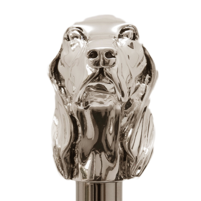 Luxury Dog Umbrella with Silver Handle – Handmade Italian Design