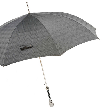 Luxury Dog Umbrella with Silver Handle – Handmade Italian Design