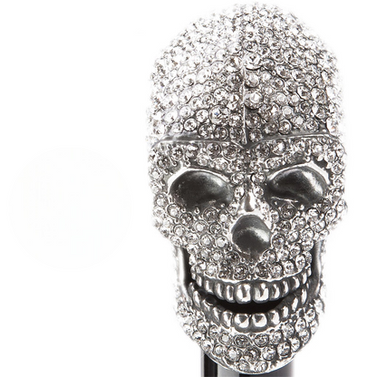 Luxury Swarovski Skull Umbrella – Handmade Italian Designer Craft