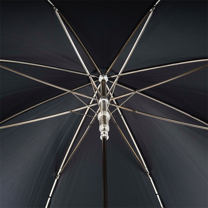 Silver Mastiff Umbrella with Silver Plated Handle – Handmade Italian Luxury