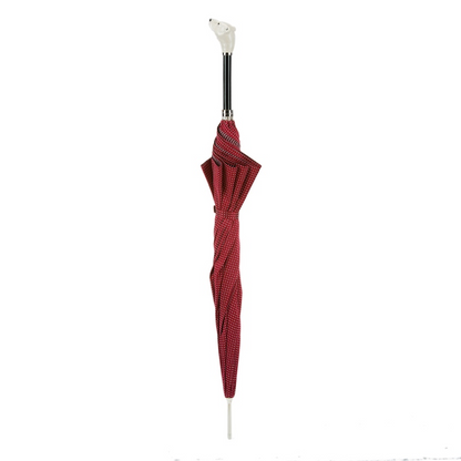 Umbrella with Enameled Bear Handle – Handmade in Italy