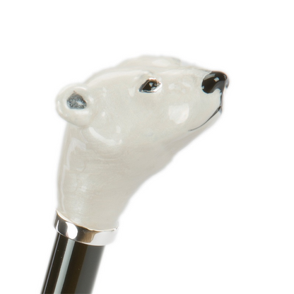 Umbrella with Enameled Bear Handle – Handmade in Italy