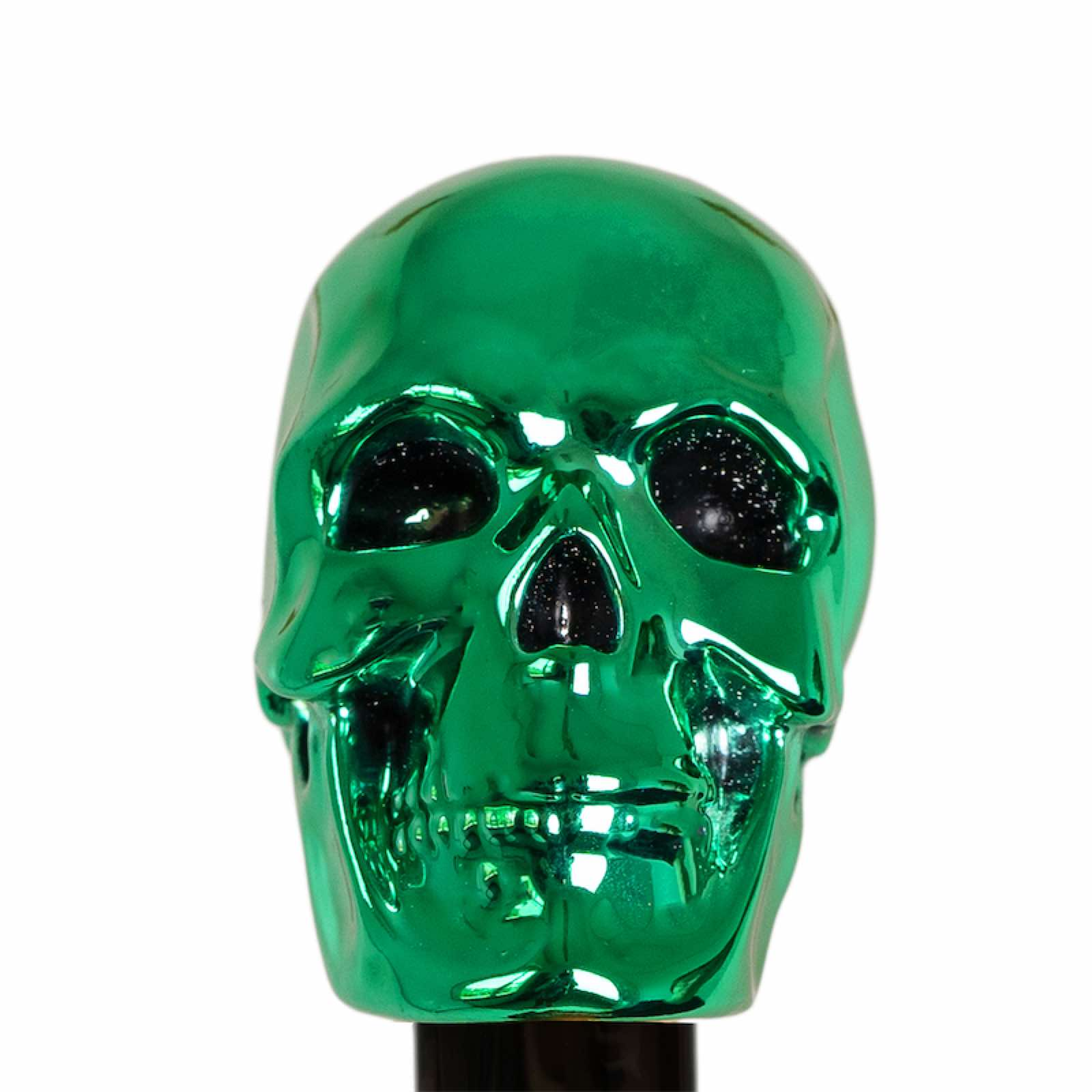 Camouflage Umbrella with Green Skull Handle – Handmade in Italy