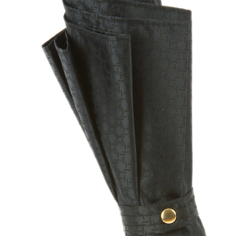 Black Umbrella with Gold Lion Handle – Handmade Italian Luxury