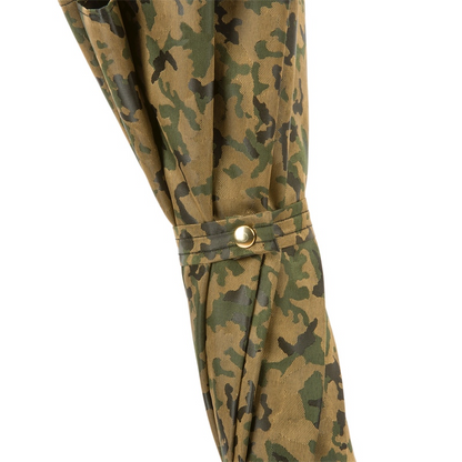 Camouflage Umbrella with Leather Handle – Handmade Italian Luxury