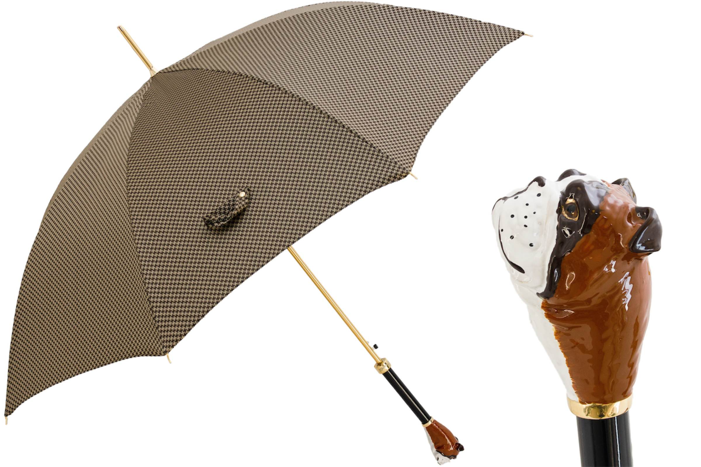 Luxury English Bulldog Umbrella – Handmade Italian Designer Craft