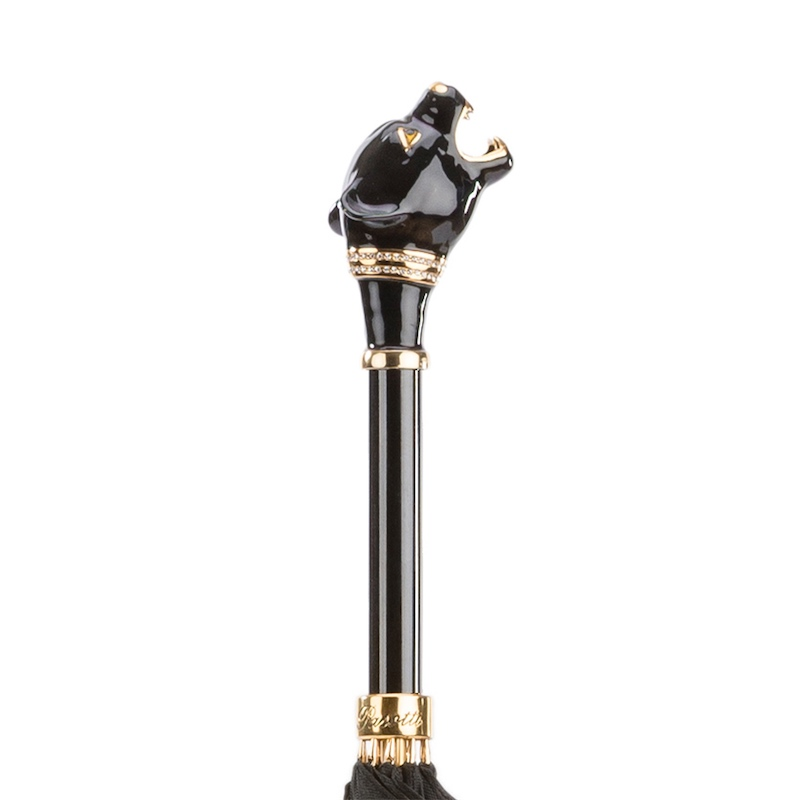 Black Panther Men’s Umbrella with Enameled Brass Handle