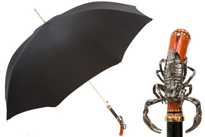 Scorpion Umbrella with Swarovski Crystals – Handmade in Italy