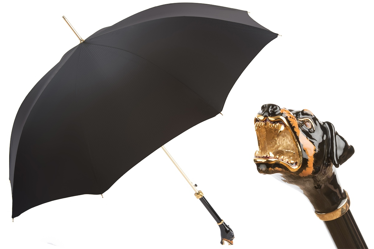 Luxury Rottweiler Designer Umbrella – Handmade Italian Craft
