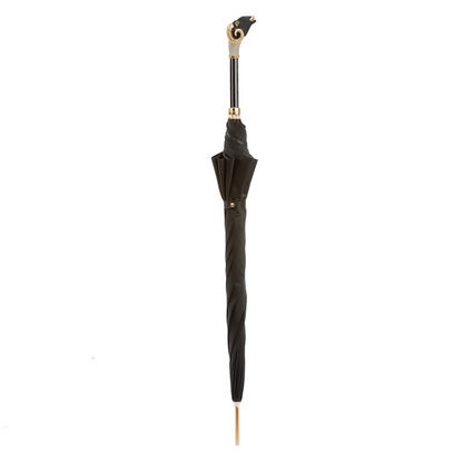 Mouflon Umbrella with Enameled Brass Handle – Handmade Italian Luxury