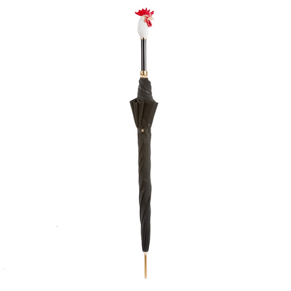 Rooster Handle Designer Umbrella – Handmade Italian Craftsmanship
