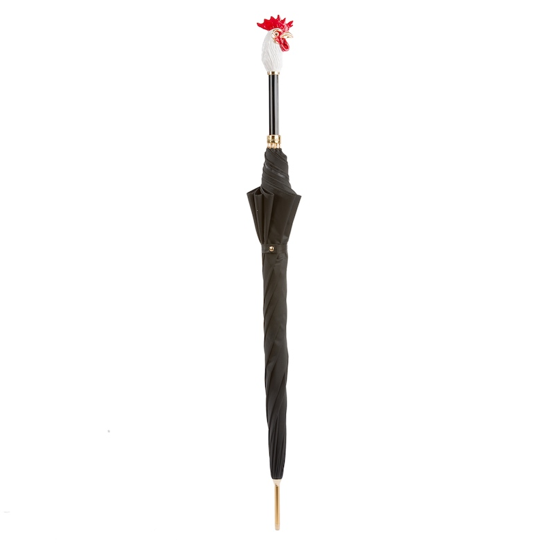 Rooster Handle Designer Umbrella – Handmade Italian Craftsmanship