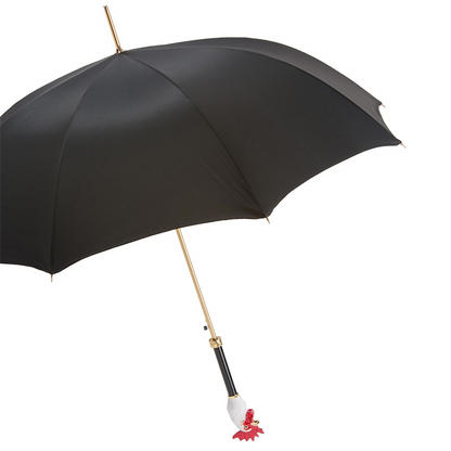 Rooster Handle Designer Umbrella – Handmade Italian Craftsmanship
