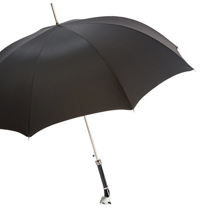 Panda Umbrella with Enameled Brass Handle – Handmade in Italy