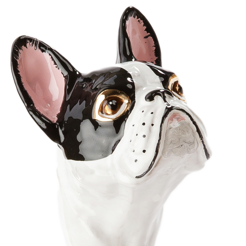 French Bulldog Umbrella with Enameled Brass Handle – Handmade in Italy