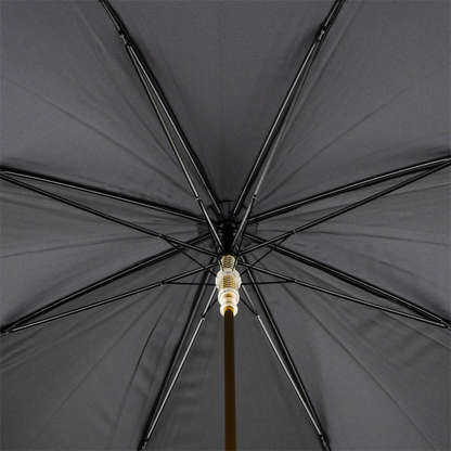 Brown Bear Umbrella with Enameled Brass Handle – Handmade in Italy