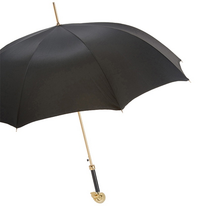 Golden Skull Umbrella with Gilt Resin Handle – Handmade in Italy