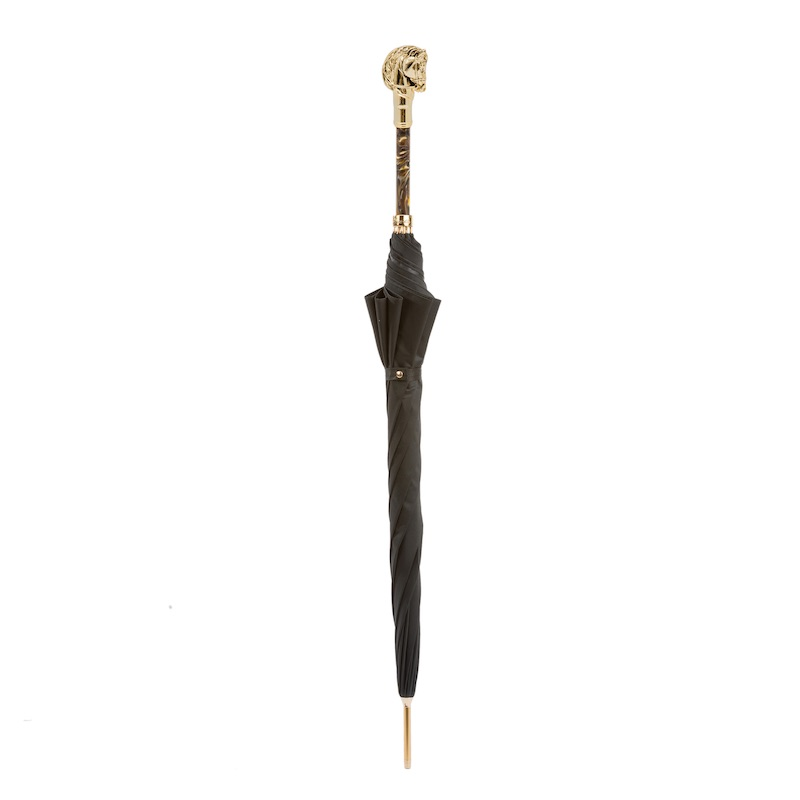Luxury Golden Horse Umbrella – Handmade Italian Designer Craft