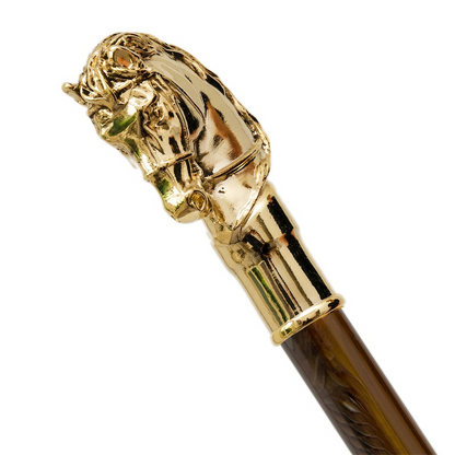 Luxury Golden Horse Umbrella – Handmade Italian Designer Craft