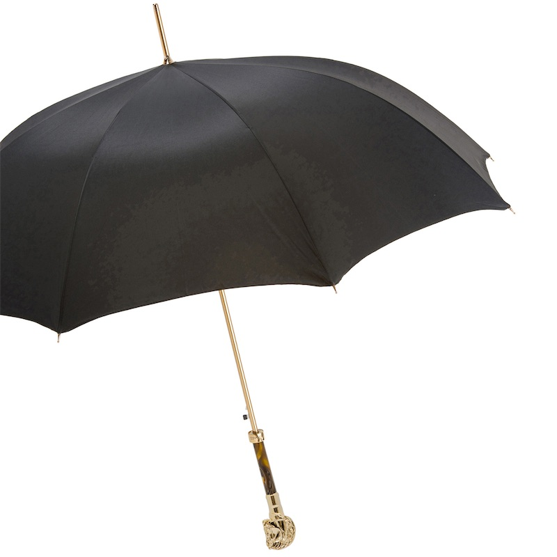 Luxury Golden Horse Umbrella – Handmade Italian Designer Craft