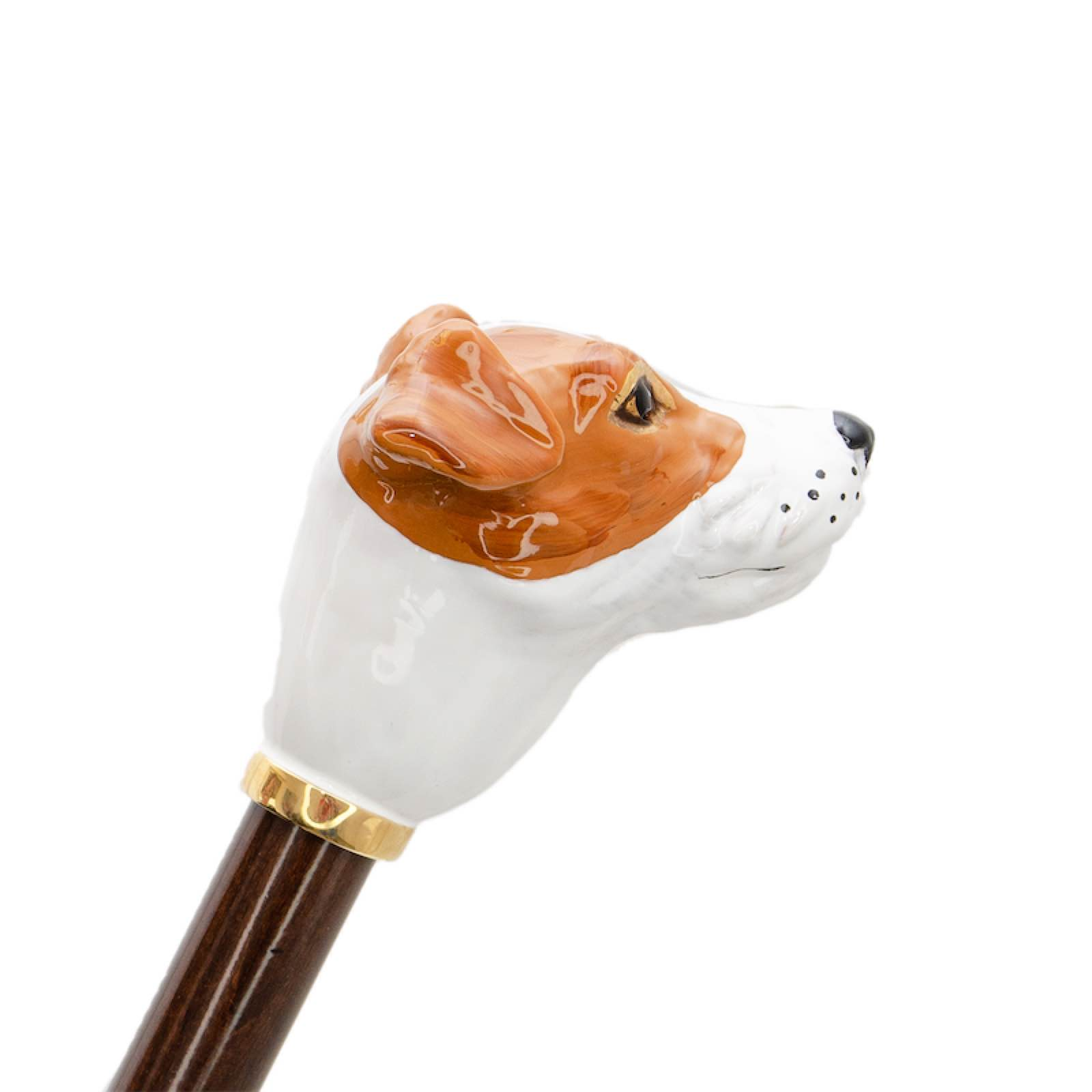 Enameled Brass Handle Jack Russell Umbrella – Handmade Italian Luxury