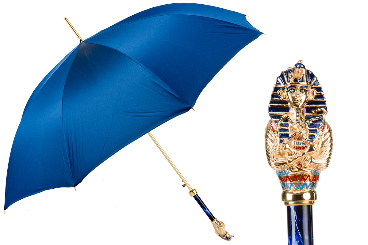 Tutankhamon Umbrella with Enameled Brass Handle – Handmade in Italy