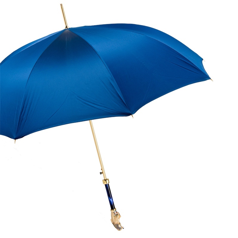 Tutankhamon Umbrella with Enameled Brass Handle – Handmade in Italy