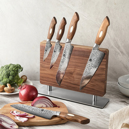 Magnetic Knife Holder in Walnut Wood – Double-Sided