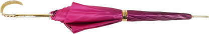 Elegant Fuchsia Double Canopy Umbrella with Exclusive Floral Design