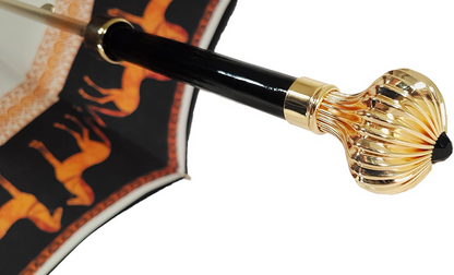 Double Cloth Women’s Umbrella with Elegant Horses Print