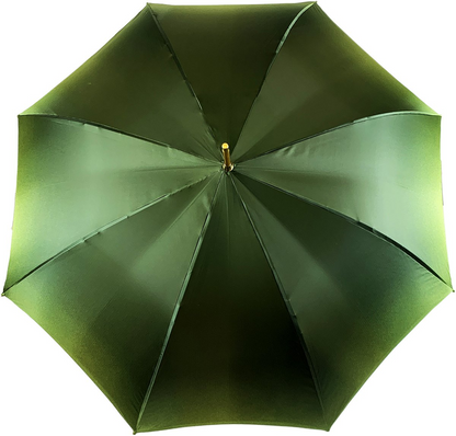 Elegant Stylish Green Floral Umbrella – Italian Handmade Luxury