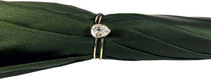 Elegant Stylish Green Floral Umbrella – Italian Handmade Luxury