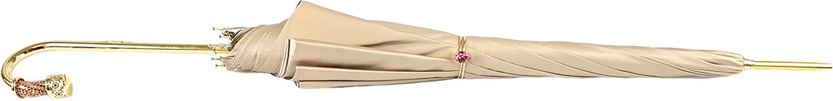 Exclusive Handmade Cream Umbrella – Abstract Design