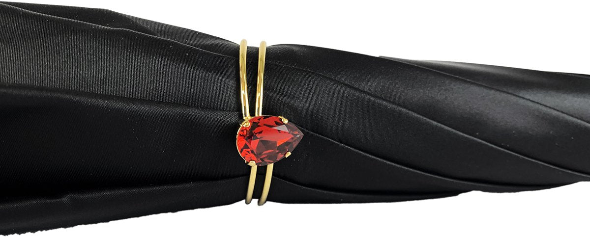 Black and Red Giraffe Print Umbrella – Elegant Handmade Italian Design