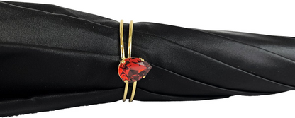 Black and Red Giraffe Print Umbrella – Elegant Handmade Italian Design