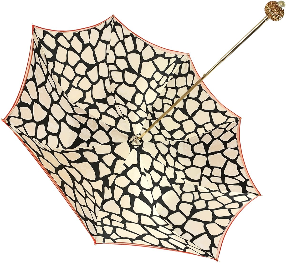 Luxurious Giraffe Pattern Umbrella – Handmade in Italy
