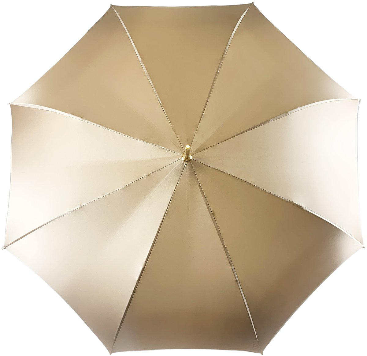 Elegant Cream Double Fabric Umbrella with Jeweled Handle