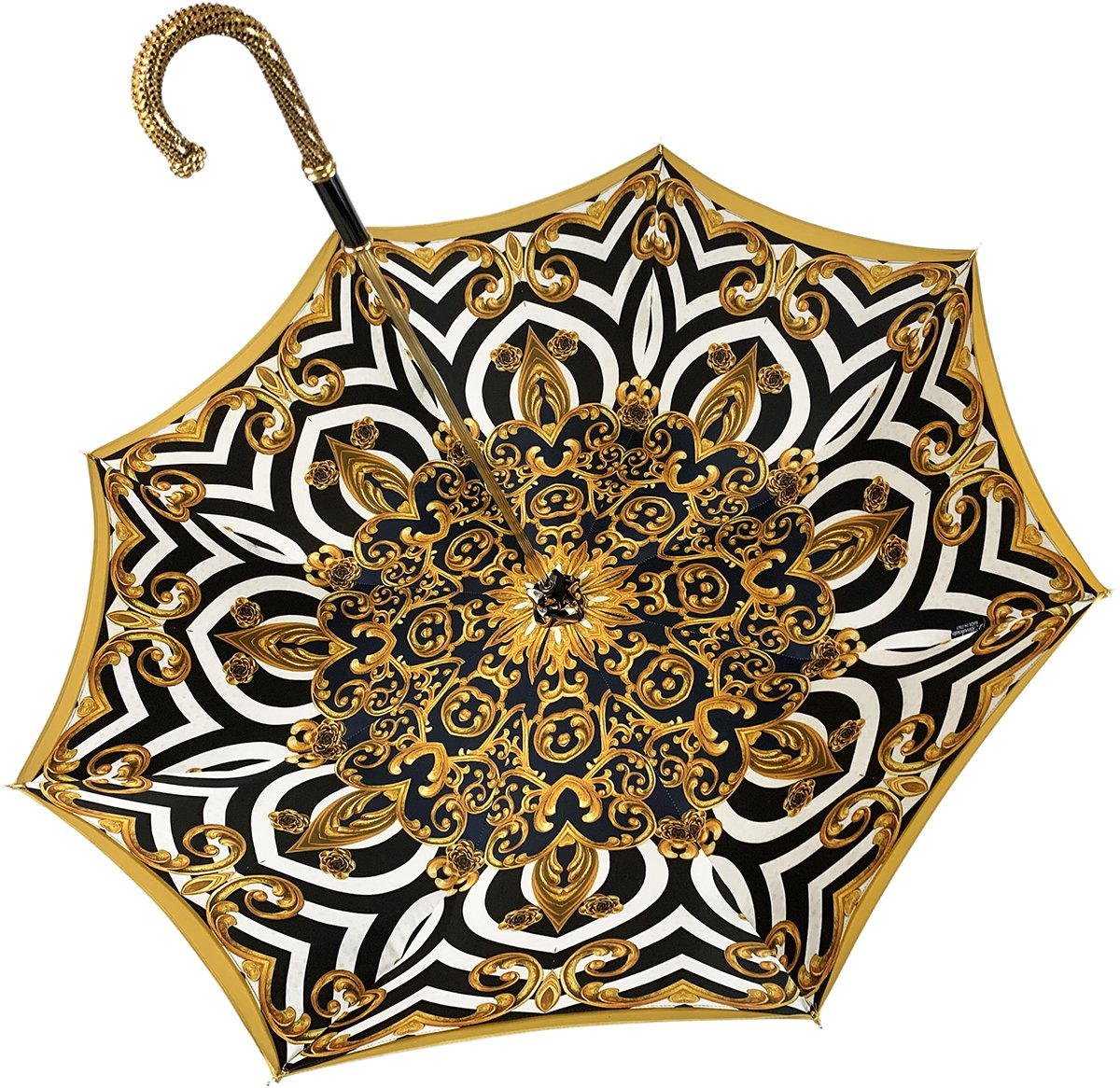 Stunning Double Canopy Yellow Gold Umbrella – Handcrafted Luxury