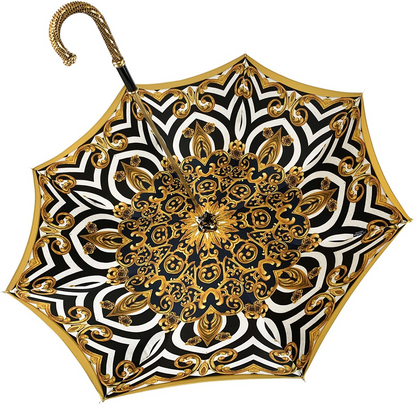 Stunning Double Canopy Yellow Gold Umbrella – Handcrafted Luxury