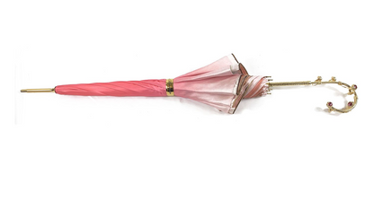 Fantastic Light Pink Umbrella with Special Flowered Handle