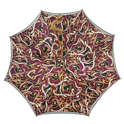 Unique Amethyst Elegance – Exclusive Plume Design Umbrella