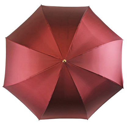 Luxury Burgundy Umbrella with Lace Interior and Swarovski Handle