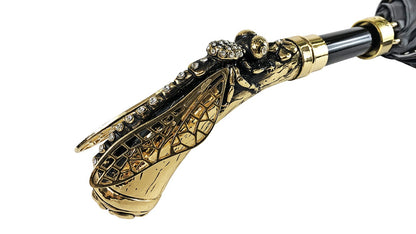 Elegant Handcrafted Umbrella with Dragonfly – Italian Luxury Design