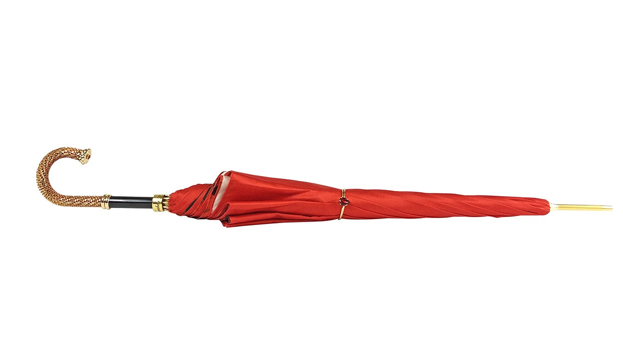 Romantic Red Roses Umbrella – Handmade Luxury for Women